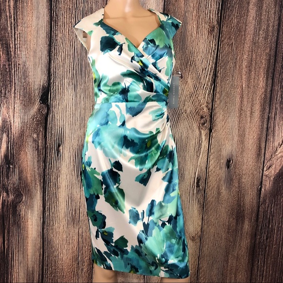 London Times Blue Cocktail Dress - Picture 2 of 15